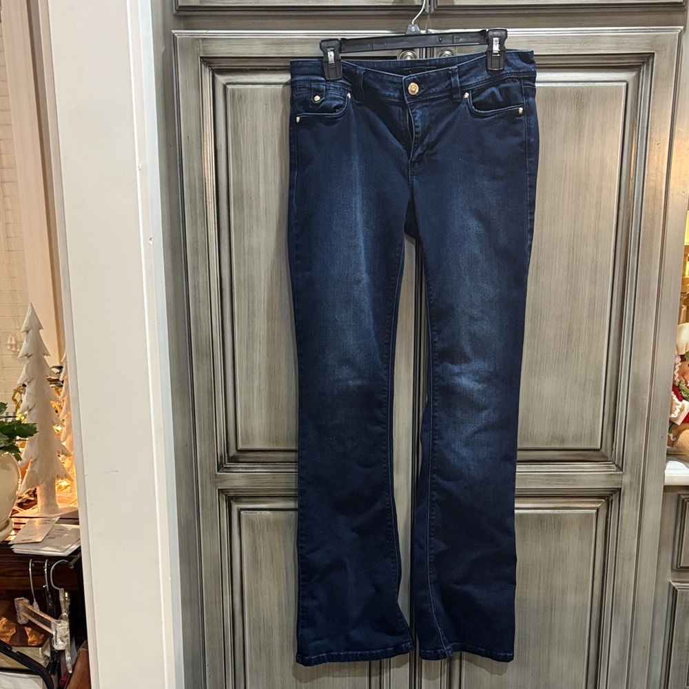 White House Black Market Dark Blue Flare Jeans